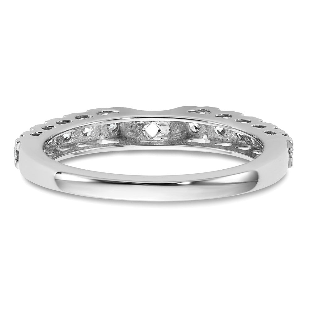14k White Gold 1/2 ct Lab Grown Dia VS/SI+ G+ Semi Peg Set Engagement Ring