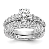 14k White Gold 1/2 ct Lab Grown Dia VS/SI+ G+ Semi Peg Set Engagement Ring