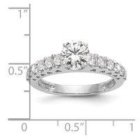 14k White Gold 1/2 ct Lab Grown Dia VS/SI+ G+ Semi Peg Set Engagement Ring
