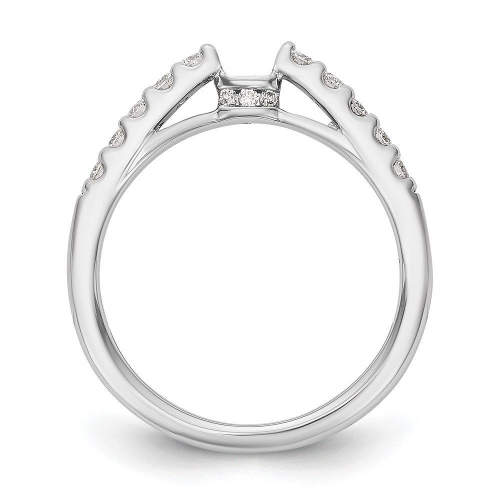 14k White Gold 1/3 ct Lab Grown Dia VS/SI+ G+ Semi Peg Engagement Ring