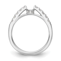 14k White Gold 1/3 ct Lab Grown Dia VS/SI+ G+ Semi Peg Engagement Ring