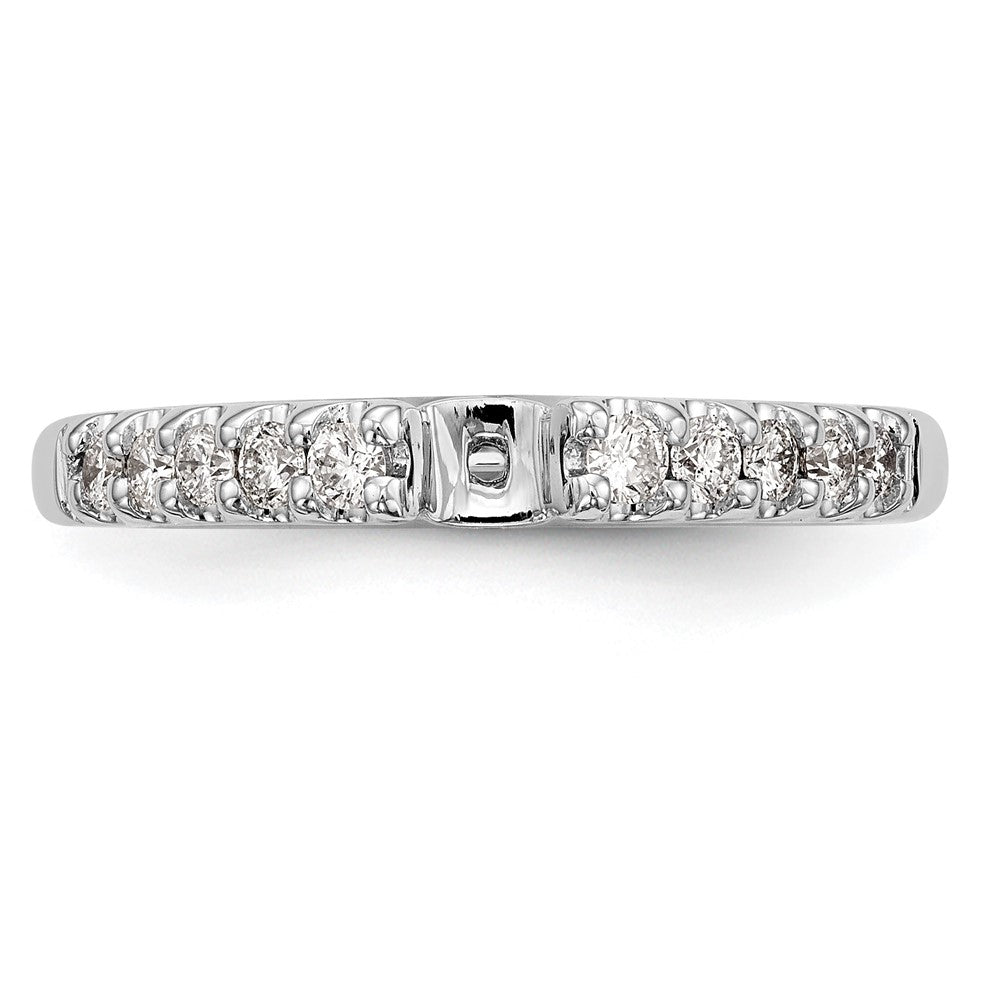 14k White Gold 1/3 ct Lab Grown Dia VS/SI+ G+ Semi Peg Engagement Ring