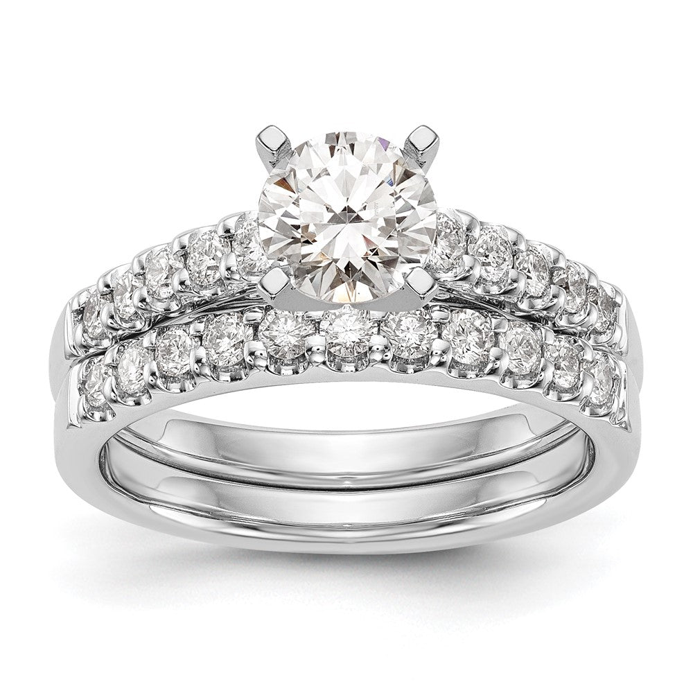 14k White Gold 1/3 ct Lab Grown Dia VS/SI+ G+ Semi Peg Engagement Ring