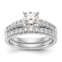 14k White Gold 1/3 ct Lab Grown Dia VS/SI+ G+ Semi Peg Engagement Ring