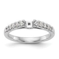 14k White Gold 1/3 ct Lab Grown Dia VS/SI+ G+ Semi Peg Engagement Ring