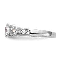 14k White Gold 3/4 ct Lab Grown Dia VS/SI+ G+ 1 1/4 ct Center Semi Eng Ring