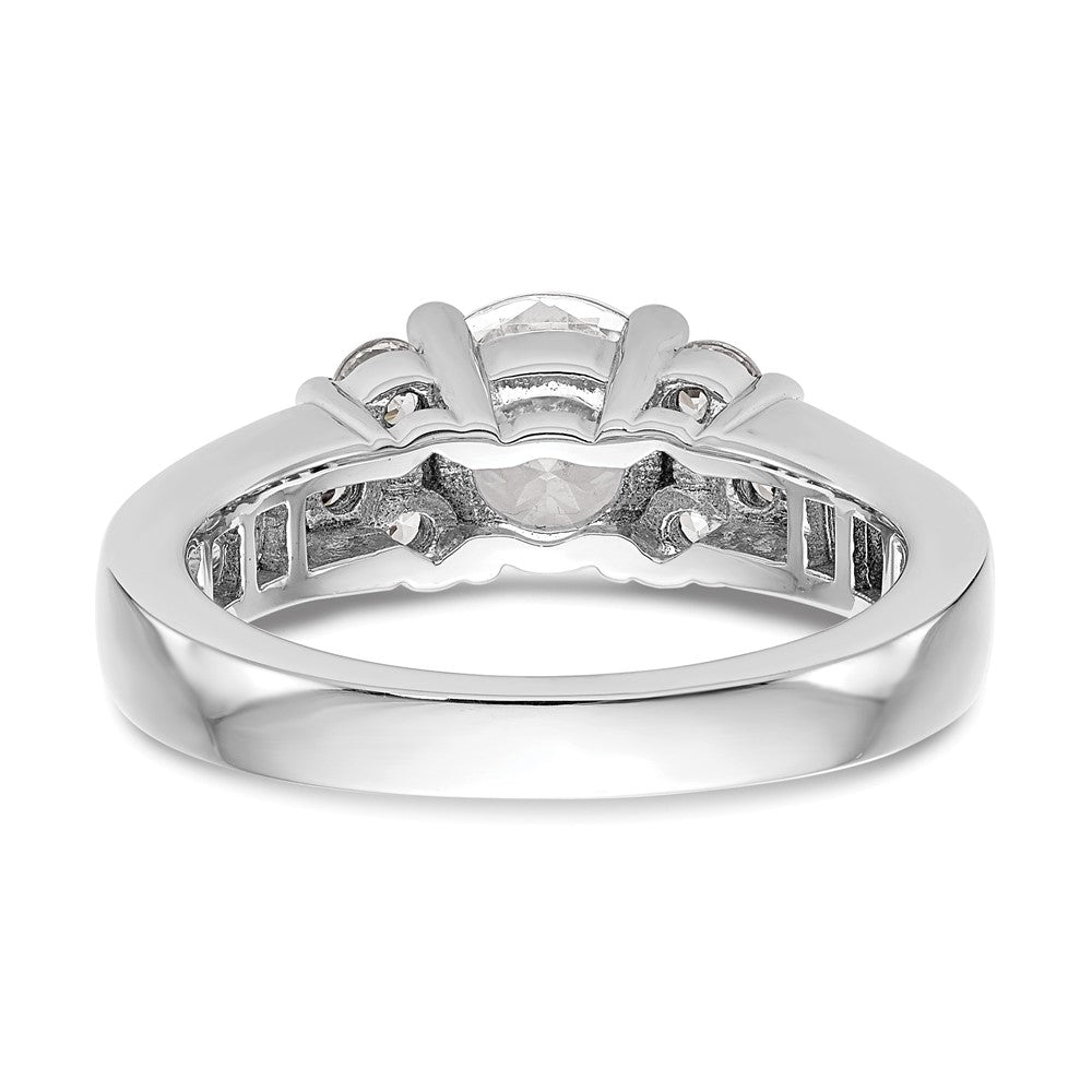 14k White Gold 3/4 ct Lab Grown Dia VS/SI+ G+ 1 1/4 ct Center Semi Eng Ring