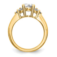 14k 3/4 ct Lab Grown Diamond VS/SI+ G+ 1 1/4 ct Center Semi Engagement Ring