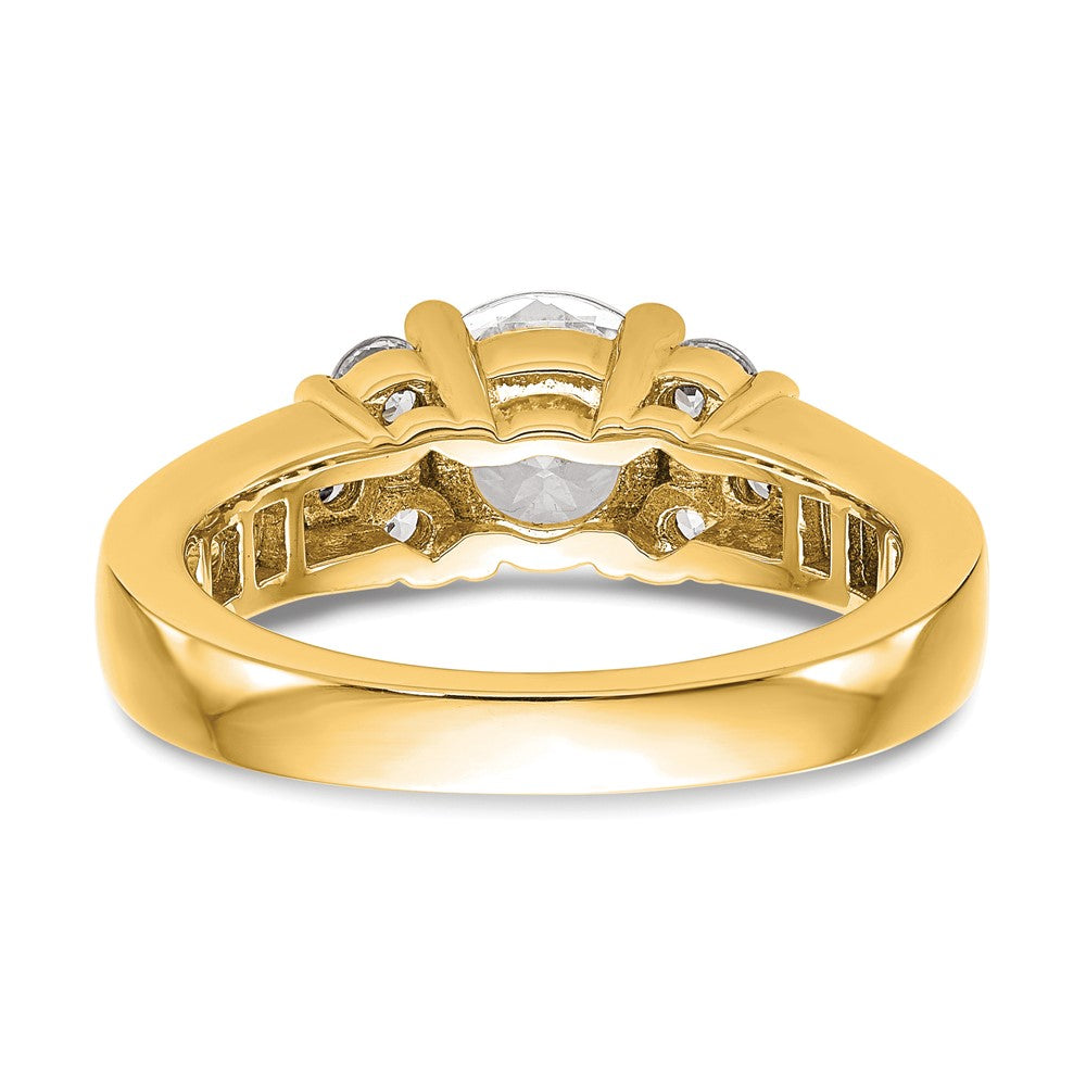 14k 3/4 ct Lab Grown Diamond VS/SI+ G+ 1 1/4 ct Center Semi Engagement Ring