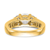 14k 3/4 ct Lab Grown Diamond VS/SI+ G+ 1 1/4 ct Center Semi Engagement Ring