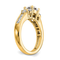 14k 3/4 ct Lab Grown Diamond VS/SI+ G+ 1 1/4 ct Center Semi Engagement Ring
