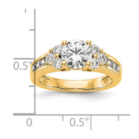 14k 3/4 ct Lab Grown Diamond VS/SI+ G+ 1 1/4 ct Center Semi Engagement Ring