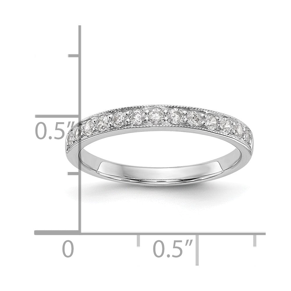 14k White Gold 1/3 ct Lab Grown Diamond VS/SI+ G+ Complete Wedding Band