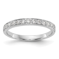 14k White Gold 1/3 ct Lab Grown Diamond VS/SI+ G+ Complete Wedding Band