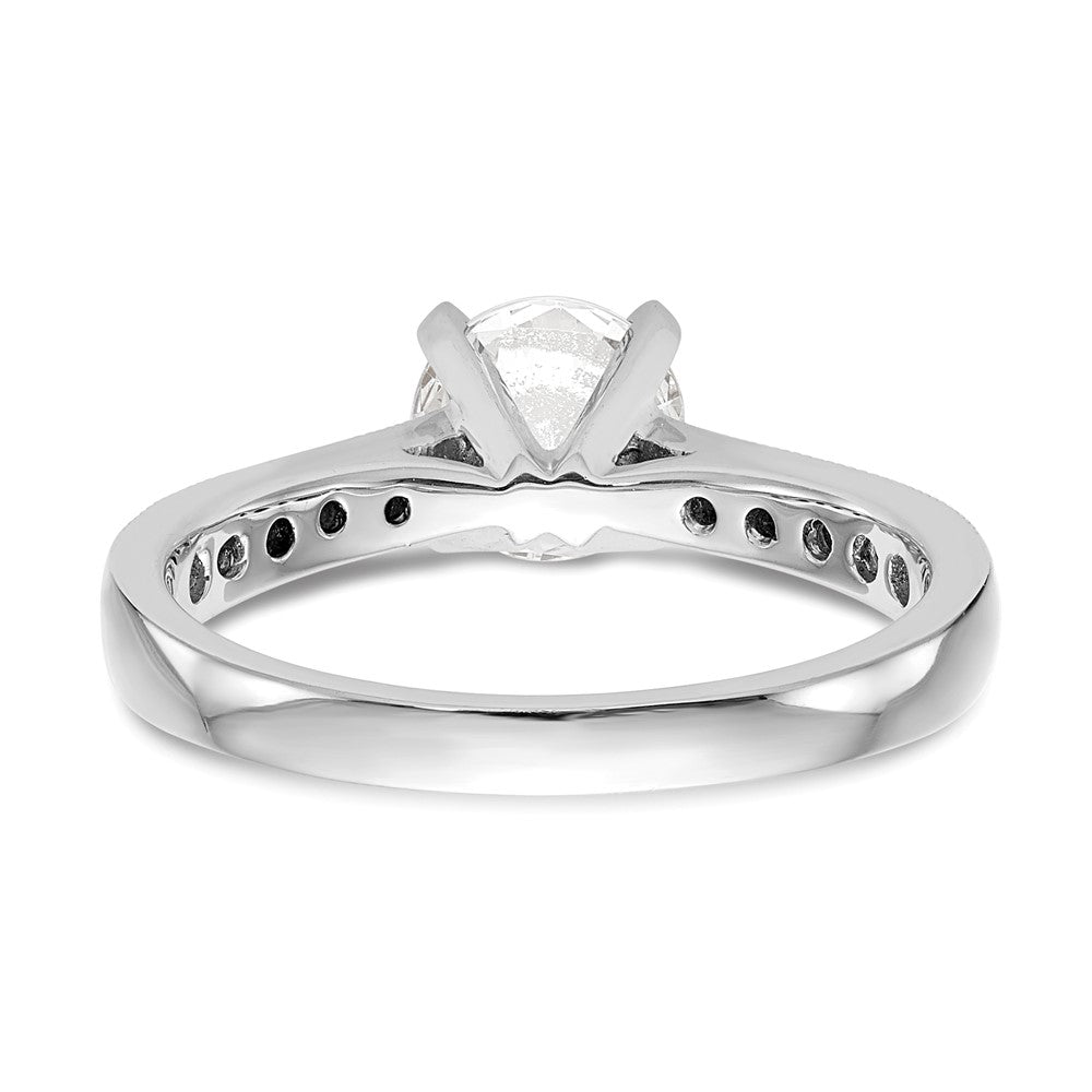 14k White Gold 1/4 ct Lab Grown Diamond VS/SI+ G+ 1 ct Center Semi Eng Ring