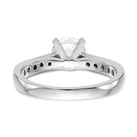 14k White Gold 1/4 ct Lab Grown Diamond VS/SI+ G+ 1 ct Center Semi Eng Ring