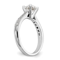 14k White Gold 1/4 ct Lab Grown Diamond VS/SI+ G+ 1 ct Center Semi Eng Ring