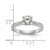 14k White Gold 1/4 ct Lab Grown Diamond VS/SI+ G+ 1 ct Center Semi Eng Ring