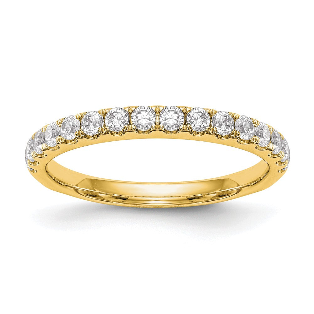 14ky 1/2ct Cert Lab Grown Diamond VS+ F+ Comp Wedding Band
