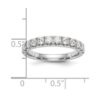 14k White Gold 7/8 ct Lab Grown Diamond VS/SI+ G+ Complete Wedding Band