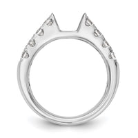 14kw 1 3/8ct Lab Grown Diamond VS/SI+ G+ Semi-Mount Peg Set Eng Ring