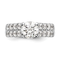 14kw 1 3/8ct Lab Grown Diamond VS/SI+ G+ Semi-Mount Peg Set Eng Ring