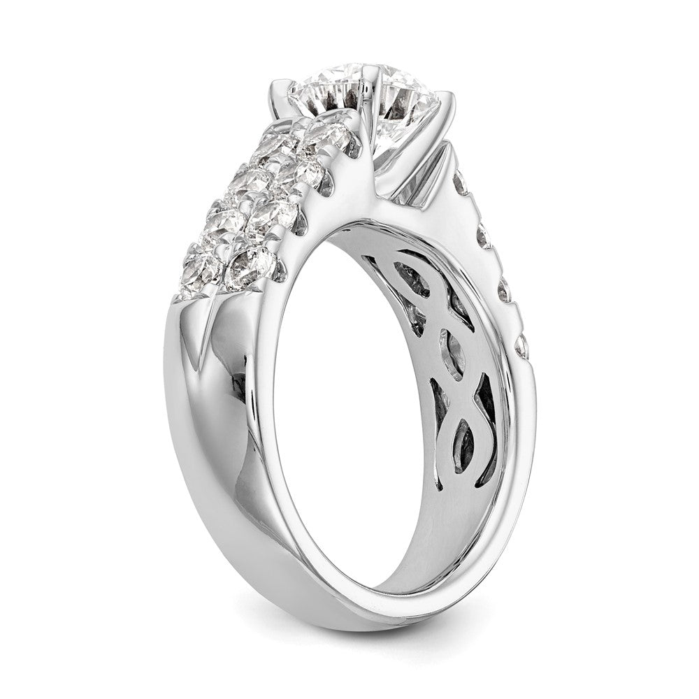 14kw 1 3/8ct Lab Grown Diamond VS/SI+ G+ Semi-Mount Peg Set Eng Ring
