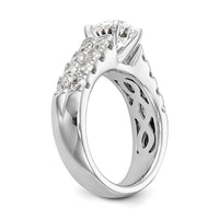 14kw 1 3/8ct Lab Grown Diamond VS/SI+ G+ Semi-Mount Peg Set Eng Ring
