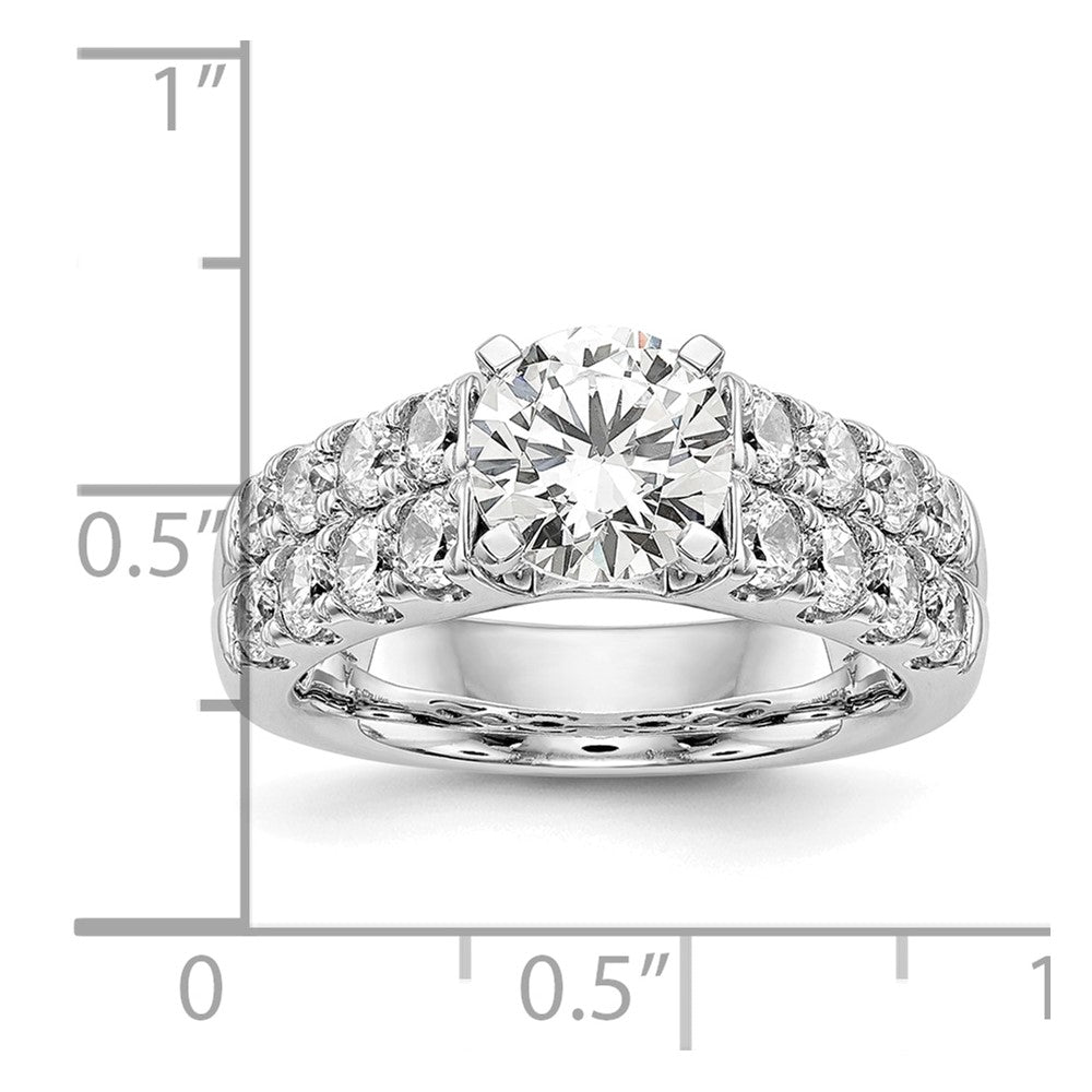 14kw 1 3/8ct Lab Grown Diamond VS/SI+ G+ Semi-Mount Peg Set Eng Ring