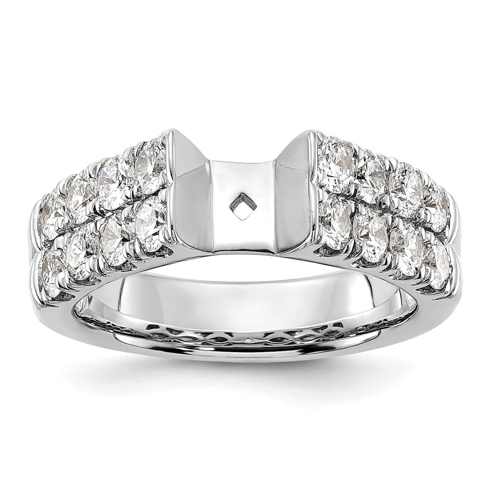 14kw 1 3/8ct Lab Grown Diamond VS/SI+ G+ Semi-Mount Peg Set Eng Ring