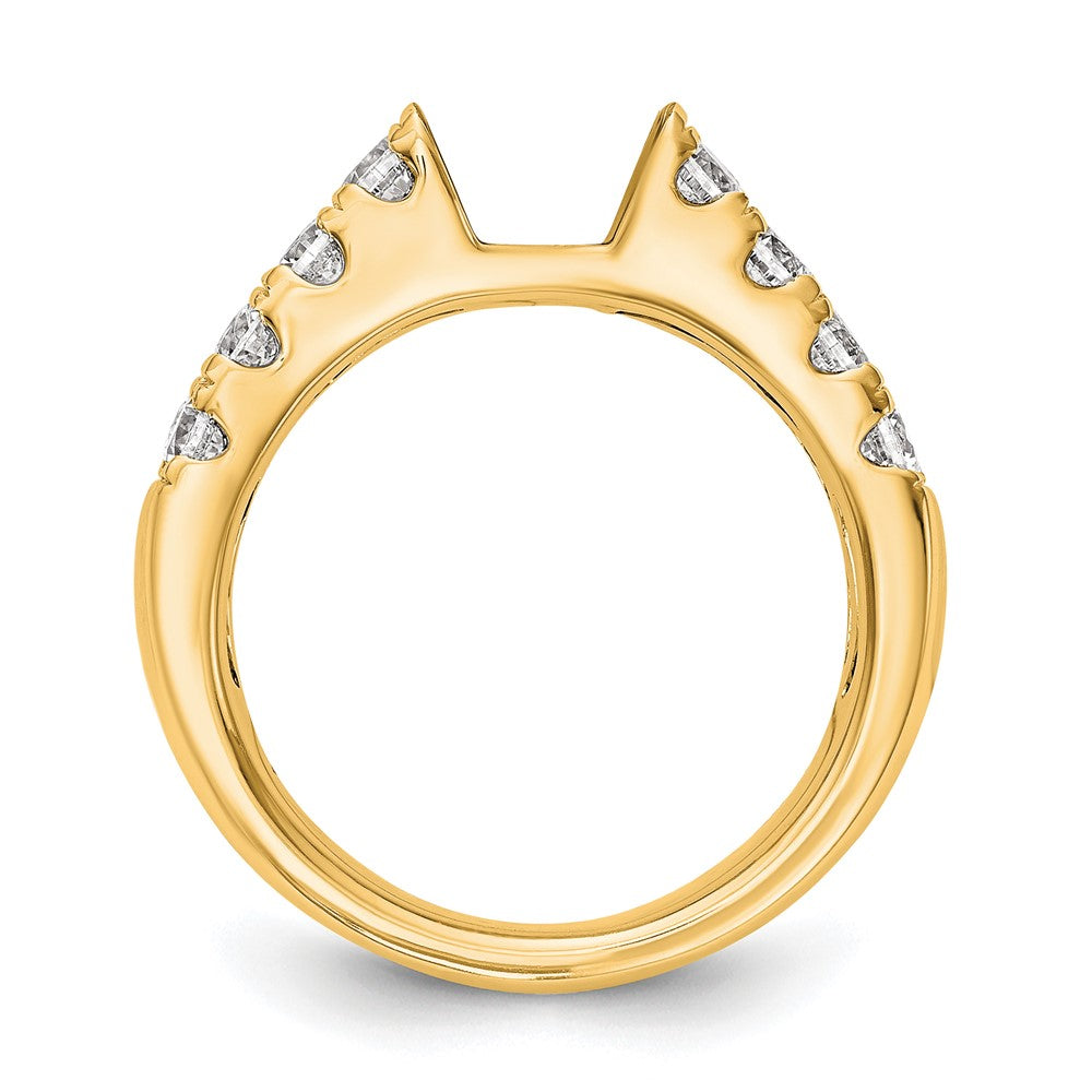 14k 1 3/8 ct Lab Grown Dia VS/SI+ G+ Semi-Mount Peg Set Engagement Ring