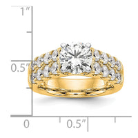 14k 1 3/8 ct Lab Grown Dia VS/SI+ G+ Semi-Mount Peg Set Engagement Ring