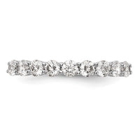 14k White Gold 3/4 ct Lab Grown Diamond VS/SI+ G+ Complete Wedding Band