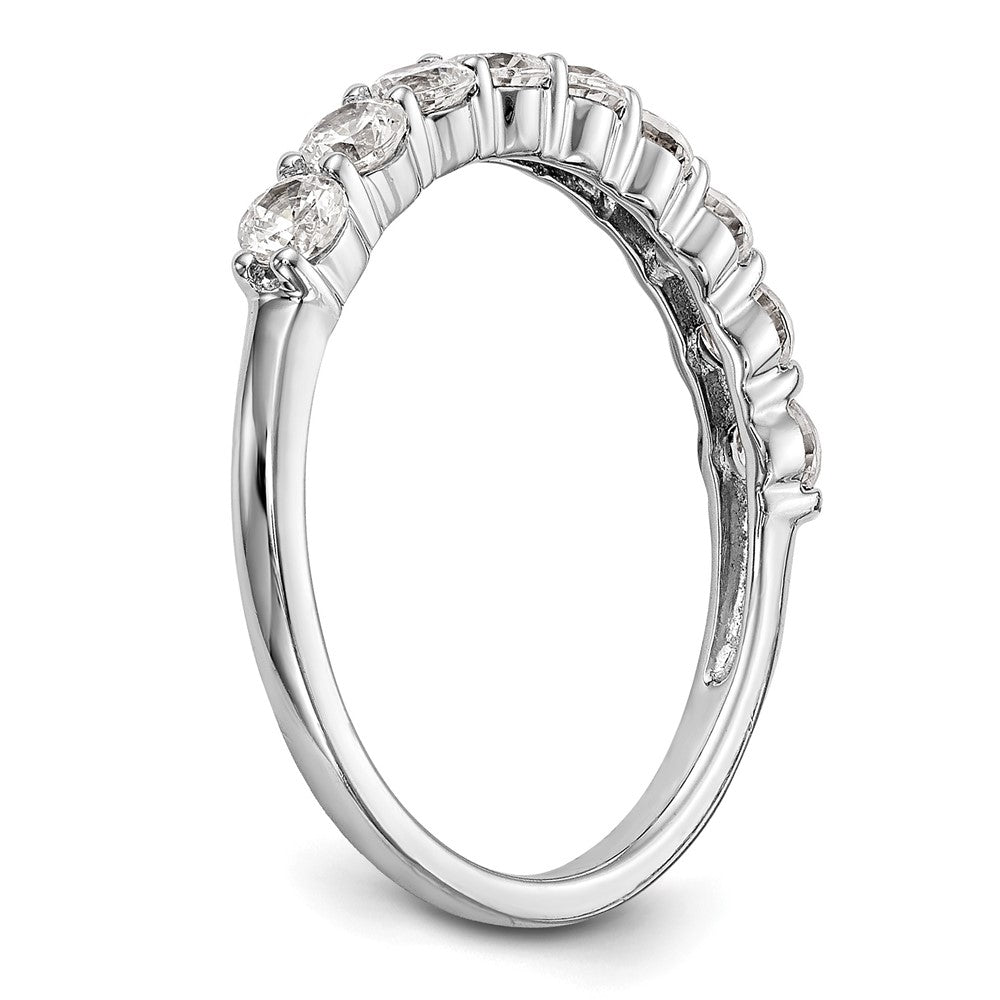 14k White Gold 3/4 ct Lab Grown Diamond VS/SI+ G+ Complete Wedding Band