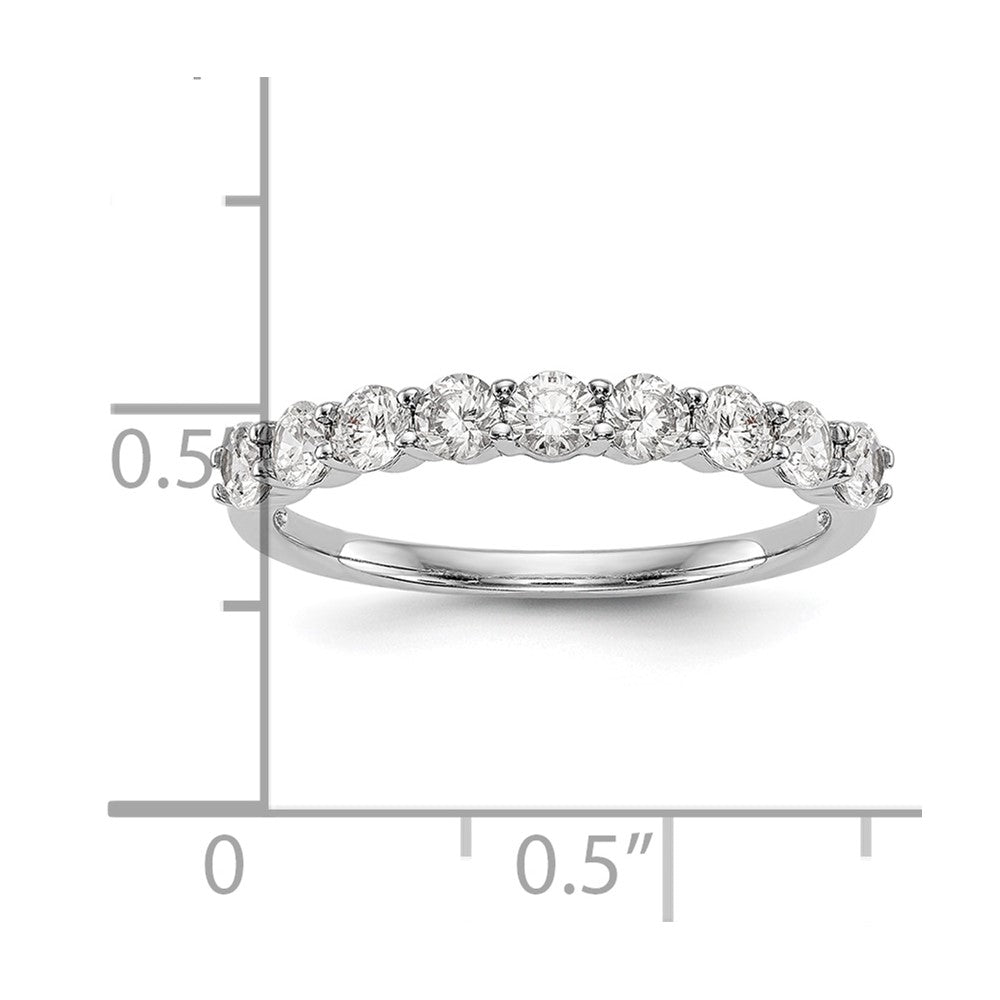 14k White Gold 3/4 ct Lab Grown Diamond VS/SI+ G+ Complete Wedding Band