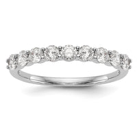 14k White Gold 3/4 ct Lab Grown Diamond VS/SI+ G+ Complete Wedding Band