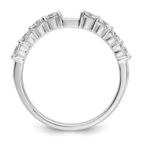 14k White Gold 3/4 ct Lab Grown Dia VS/SI+ G+ Semi Peg Set Engagement Ring