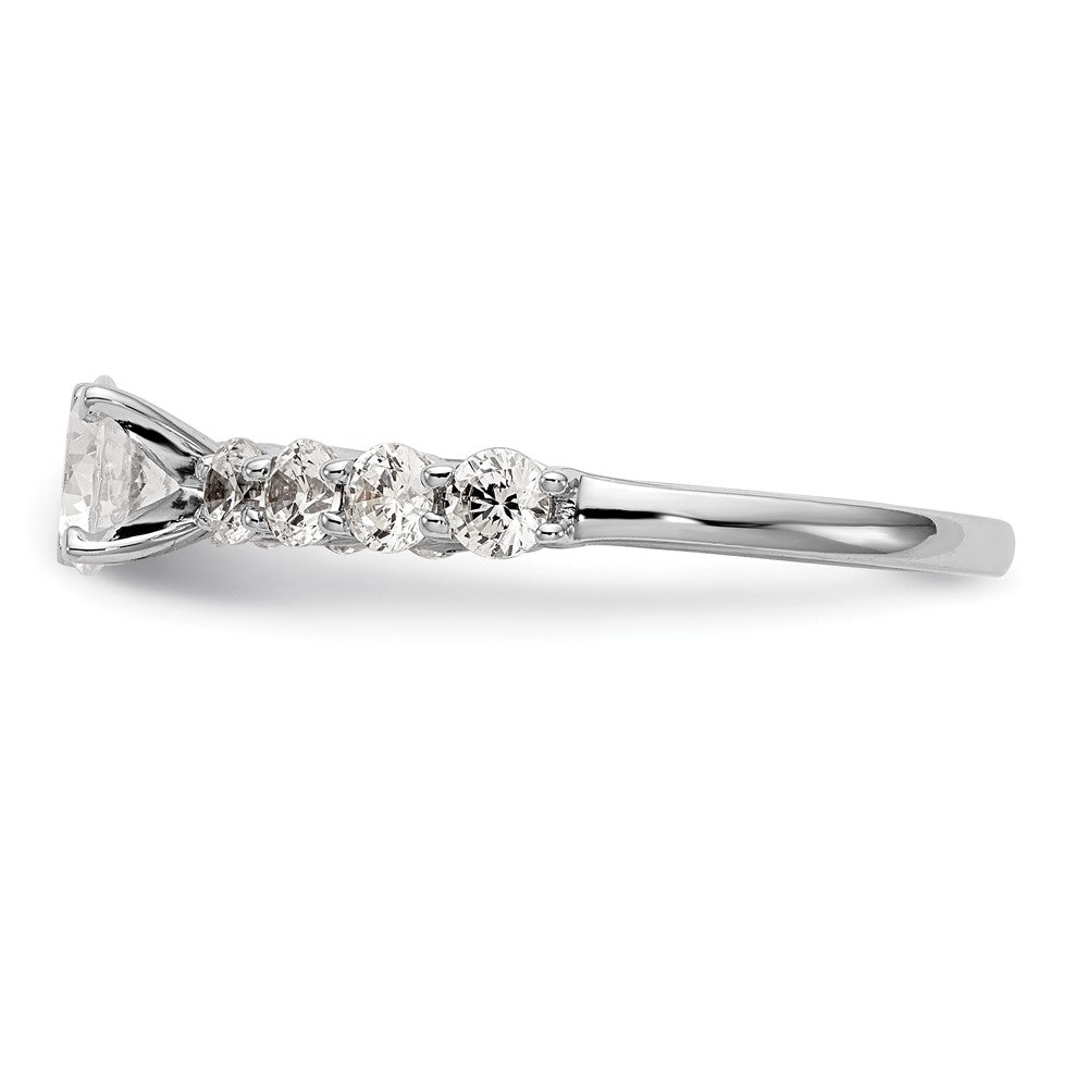 14k White Gold 3/4 ct Lab Grown Dia VS/SI+ G+ Semi Peg Set Engagement Ring