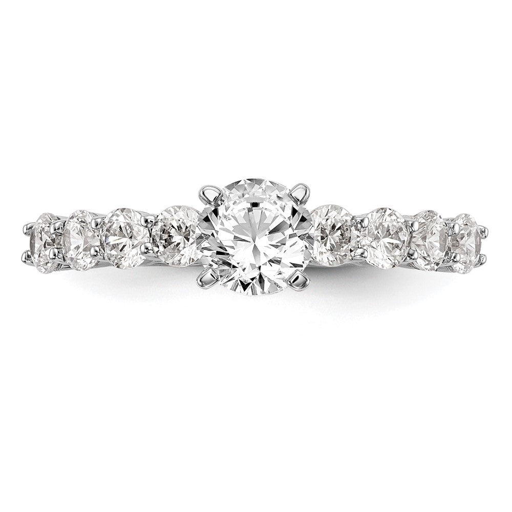 14k White Gold 3/4 ct Lab Grown Dia VS/SI+ G+ Semi Peg Set Engagement Ring