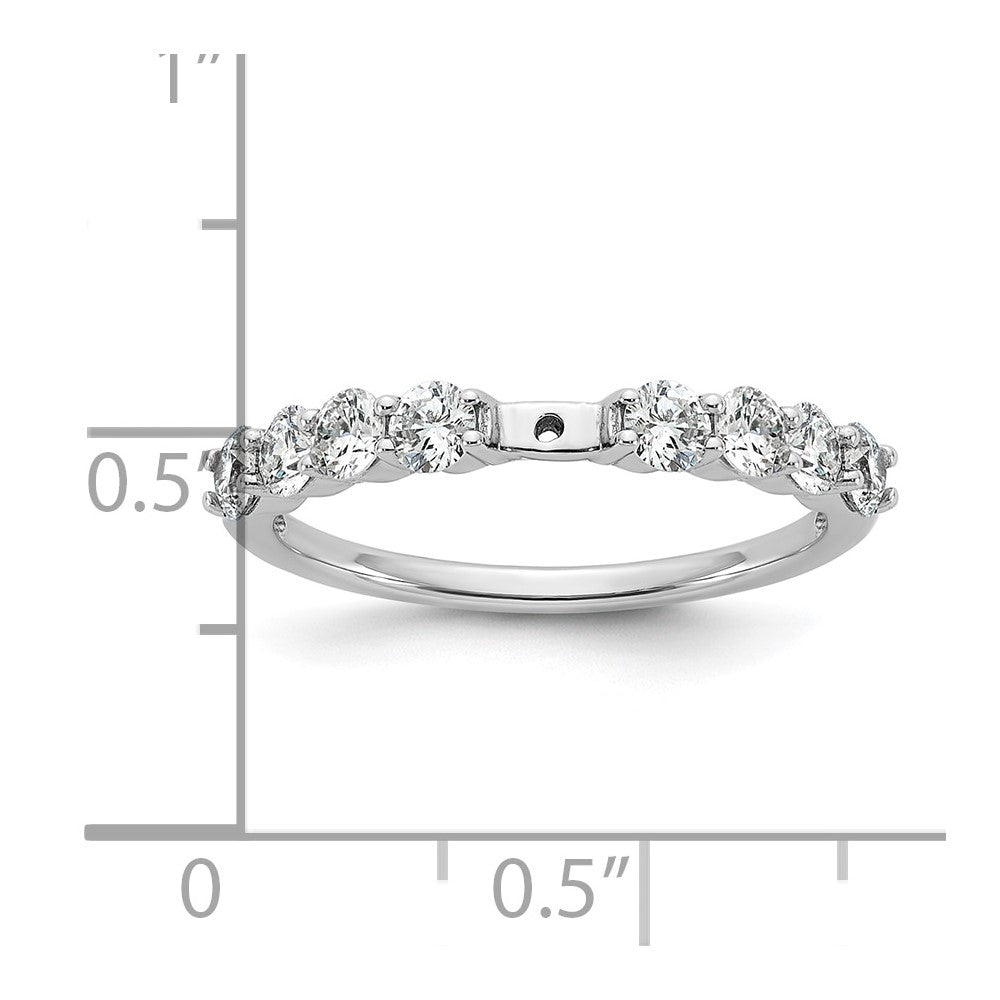 14k White Gold 3/4 ct Lab Grown Dia VS/SI+ G+ Semi Peg Set Engagement Ring