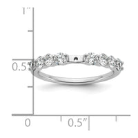 14k White Gold 3/4 ct Lab Grown Dia VS/SI+ G+ Semi Peg Set Engagement Ring
