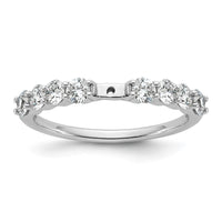 14k White Gold 3/4 ct Lab Grown Dia VS/SI+ G+ Semi Peg Set Engagement Ring