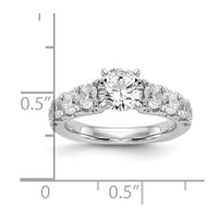 True Origin 14kw 1 1/4ct Lab Grown Dia VS+ F+ Peg Set Comp Ring