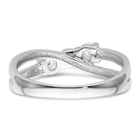14k White Gold 1/2ct Lab Grown Diamond VS/SI+ G+ Comp 3 Stone Eng Ring