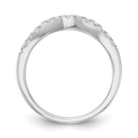 14k White Gold 1/3ct Lab Grown Diamond VS/SI+ G+ Comp Wedding Band