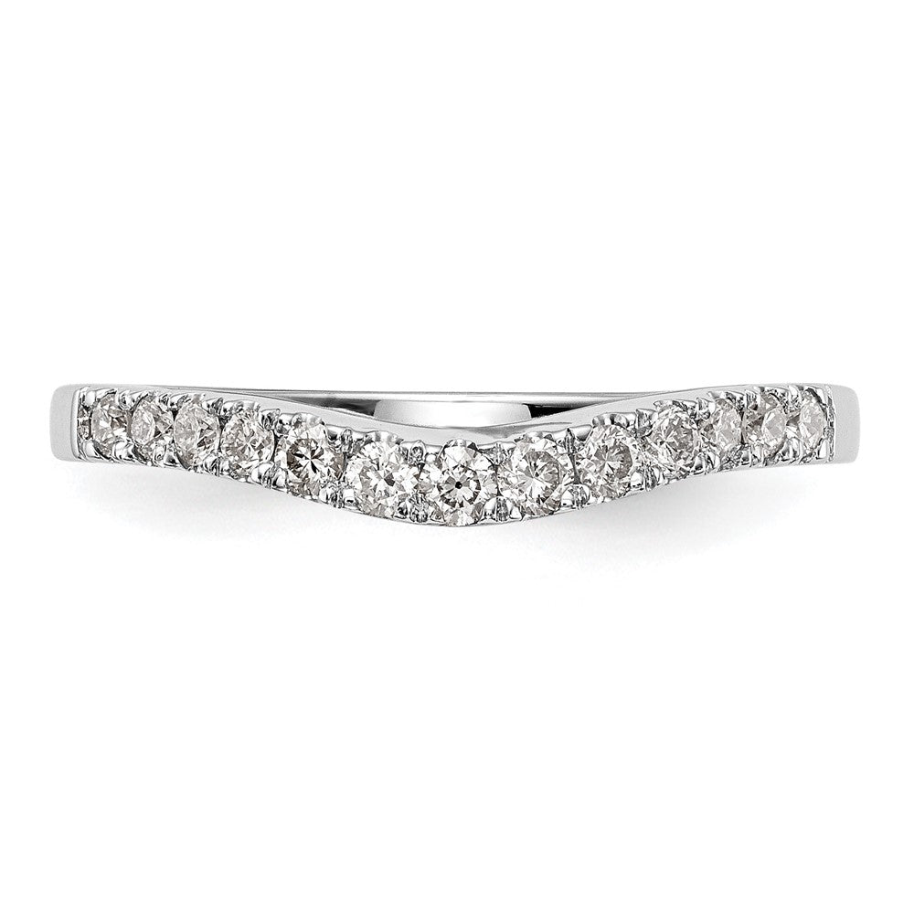 14k White Gold 1/3ct Lab Grown Diamond VS/SI+ G+ Comp Wedding Band