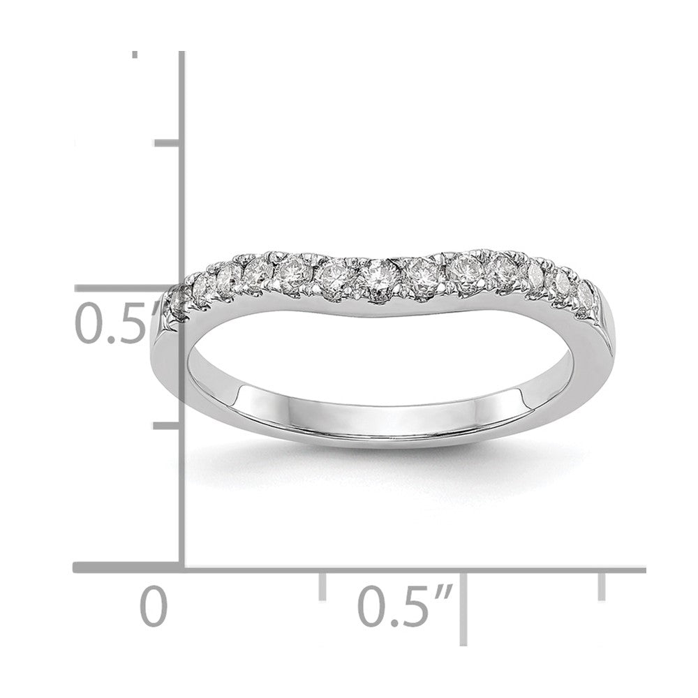 14k White Gold 1/3ct Lab Grown Diamond VS/SI+ G+ Comp Wedding Band