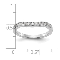 14k White Gold 1/3ct Lab Grown Diamond VS/SI+ G+ Comp Wedding Band