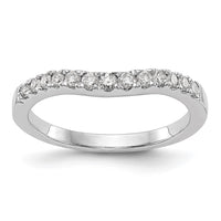 14k White Gold 1/3ct Lab Grown Diamond VS/SI+ G+ Comp Wedding Band