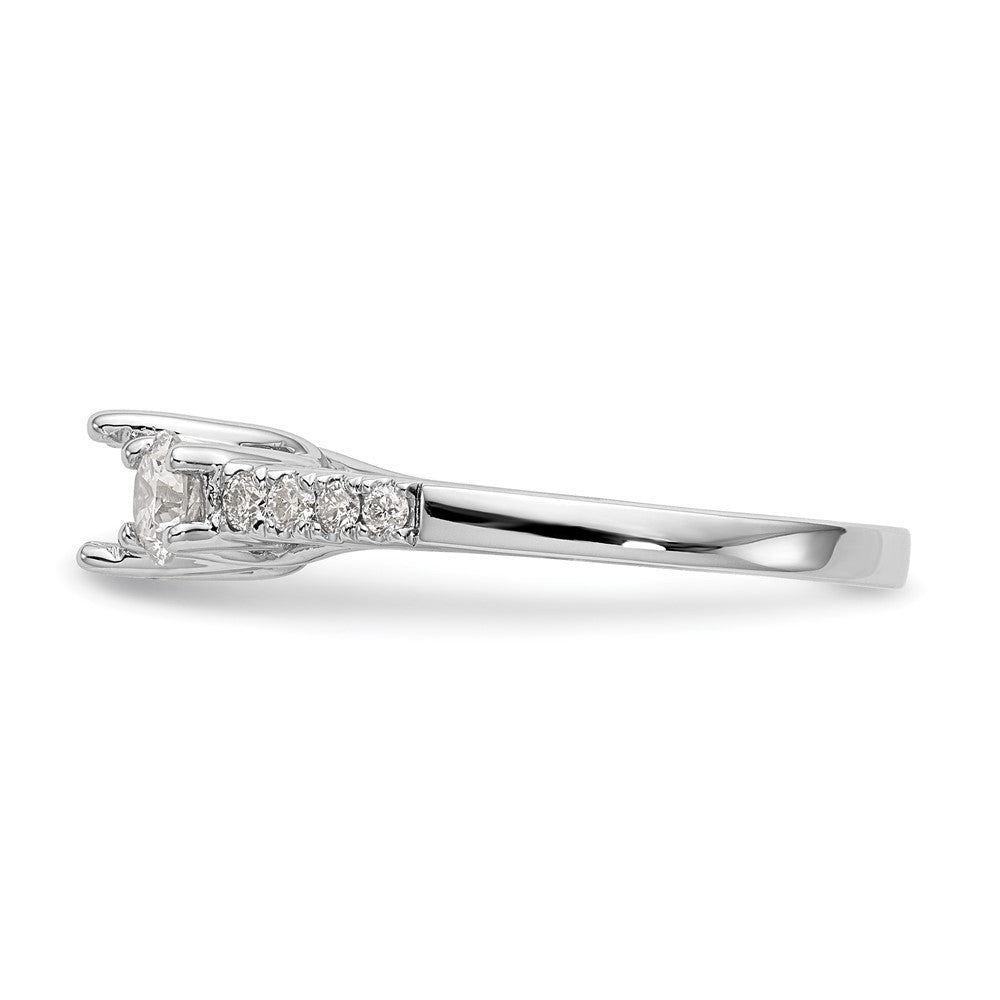 14kw 1 1/5ct Lab Grown Diamond VS/SI+ G+ Complete 3 Stone Eng Ring
